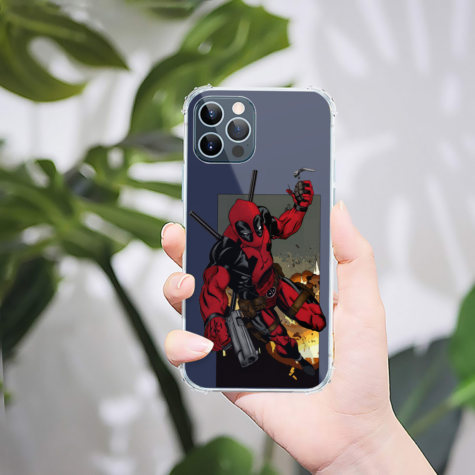 （画像用） Deadpool デッドプール 【iPhone 12シリーズ対応】透明スマホケース（クリアソフトケース）
